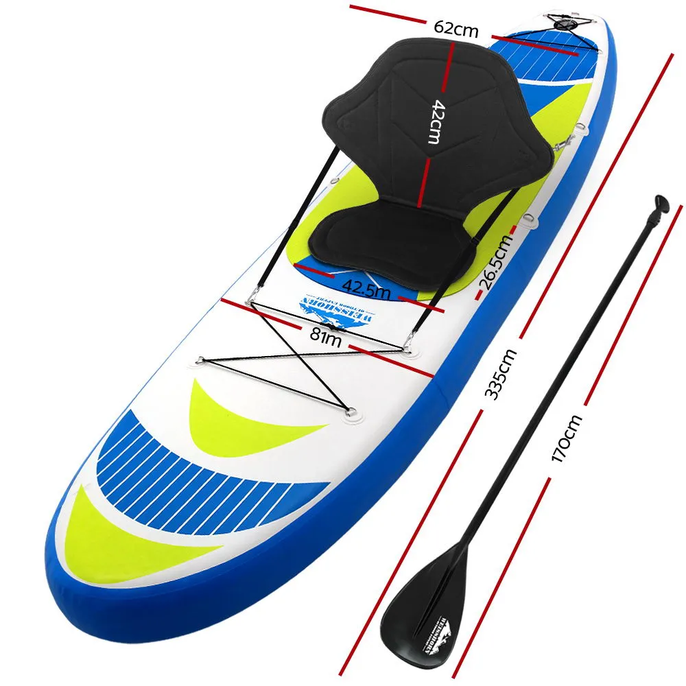 11ft Inflatable SUP Board Set, 185kg Capacity, Weisshorn