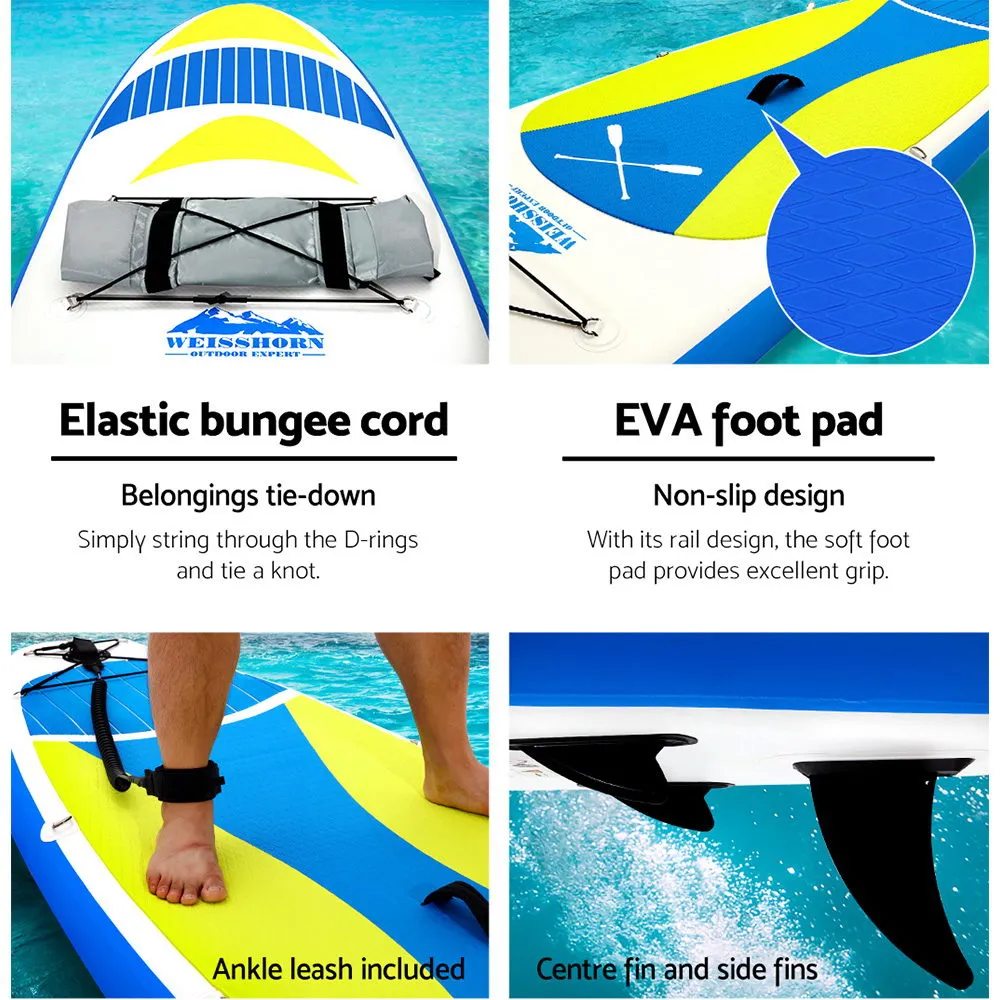 11ft Inflatable SUP Board Set, 185kg Capacity, Weisshorn