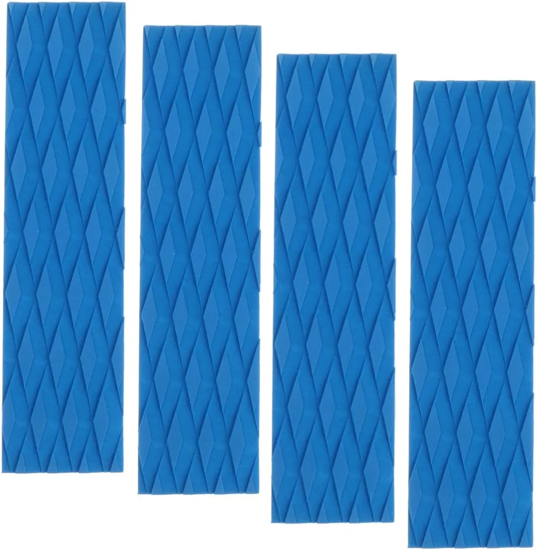 4Piece Surfboard Traction Pads Surfing Front Deck Surf Traction Anti Slip Pad EVA for Surfboard Longboard Shortboard Funboard Fish Skimboard and Kayak