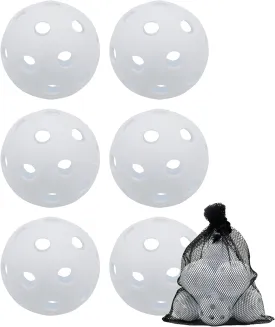 Avesfer Plastic Practice Baseballs 9 inch with Mesh Bag [Anti-Crack] Soft Training Baseball Balls Hitting Batting Indoor Outdoor Lightweight Hollow for Team Drills Coaching
