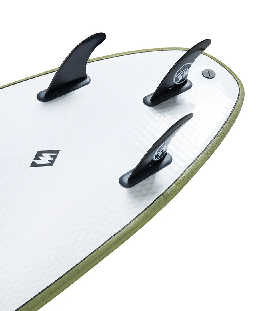 Bom Bora Kids Softboard - 5'7 Olive Green