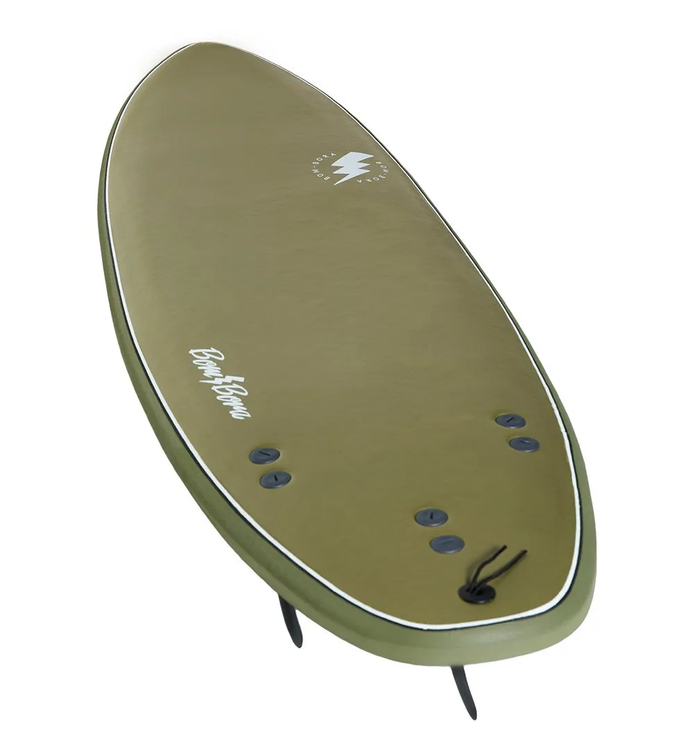 Bom Bora Kids Softboard - 5'7 Olive Green