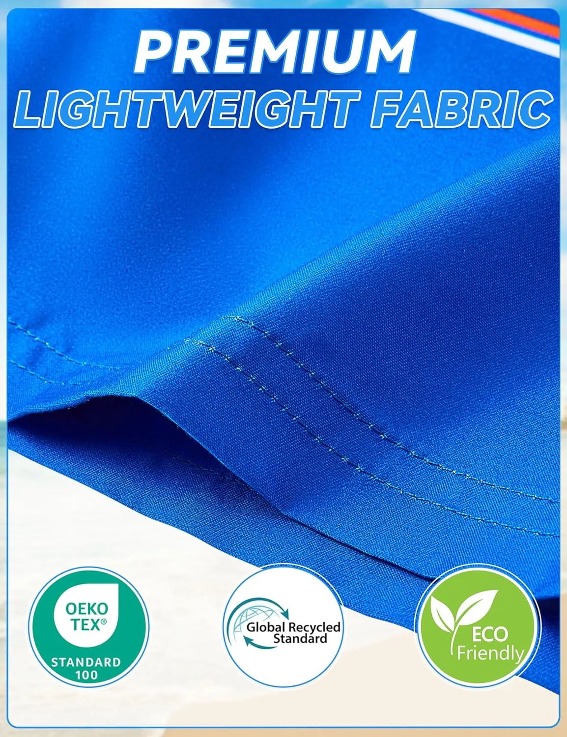 Boys Swim Trunks Quick-Dry w/Ultra Soft Jersey Lining Premium Eco Material UPF 50 