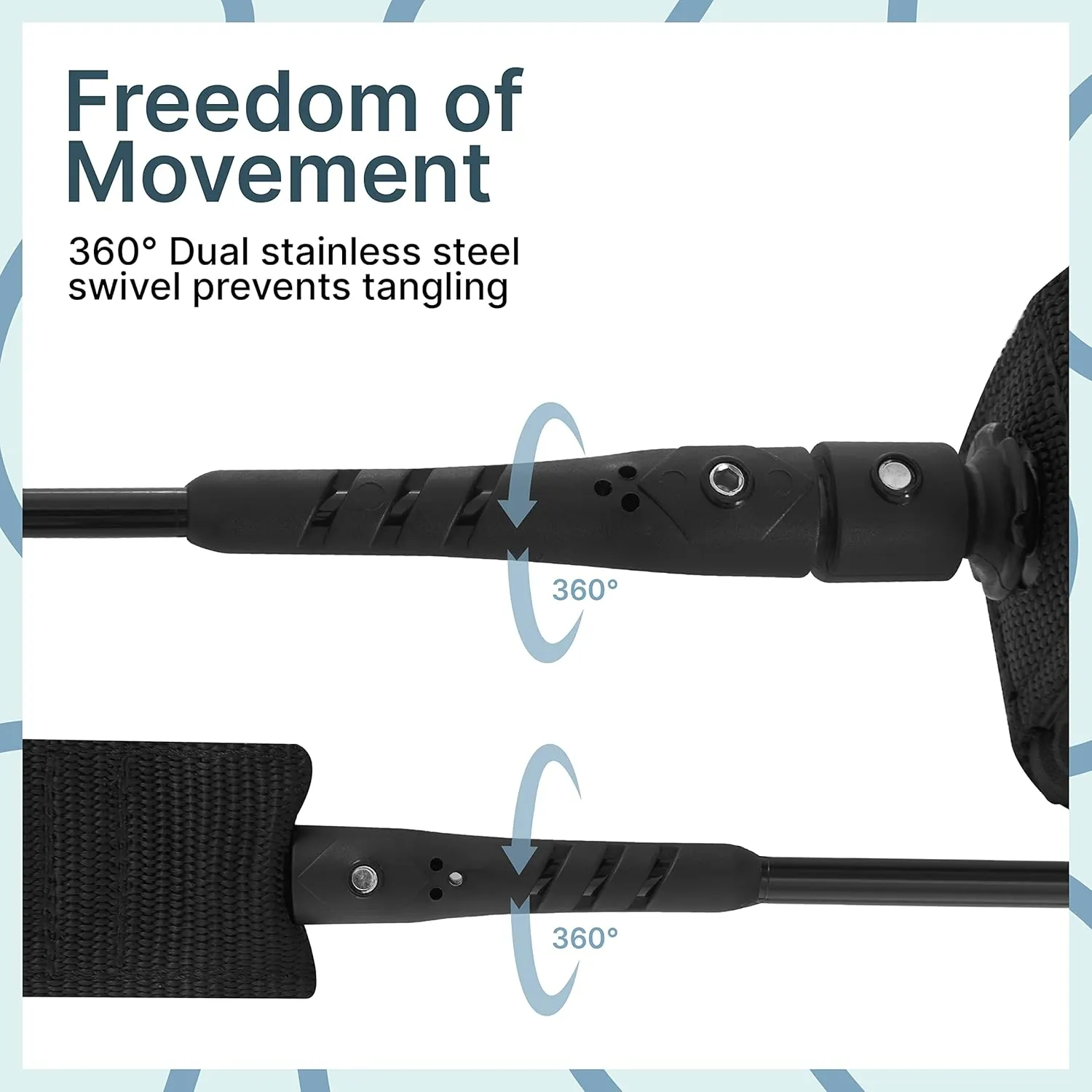 BPS New Zealand Storm Premium Surfboard Leash, 7.2mm 8mm Straight Surf Leash 6ft 7/8/9/10 ft, Legrope Strap for All Boards