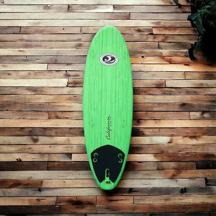 California Board Company CBC Mini Mal Soft Surfboard 6ft - Green Wood Grain