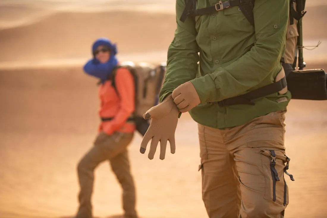 Desert Trekking Anti-UV Gloves DESERT 900 BROWN