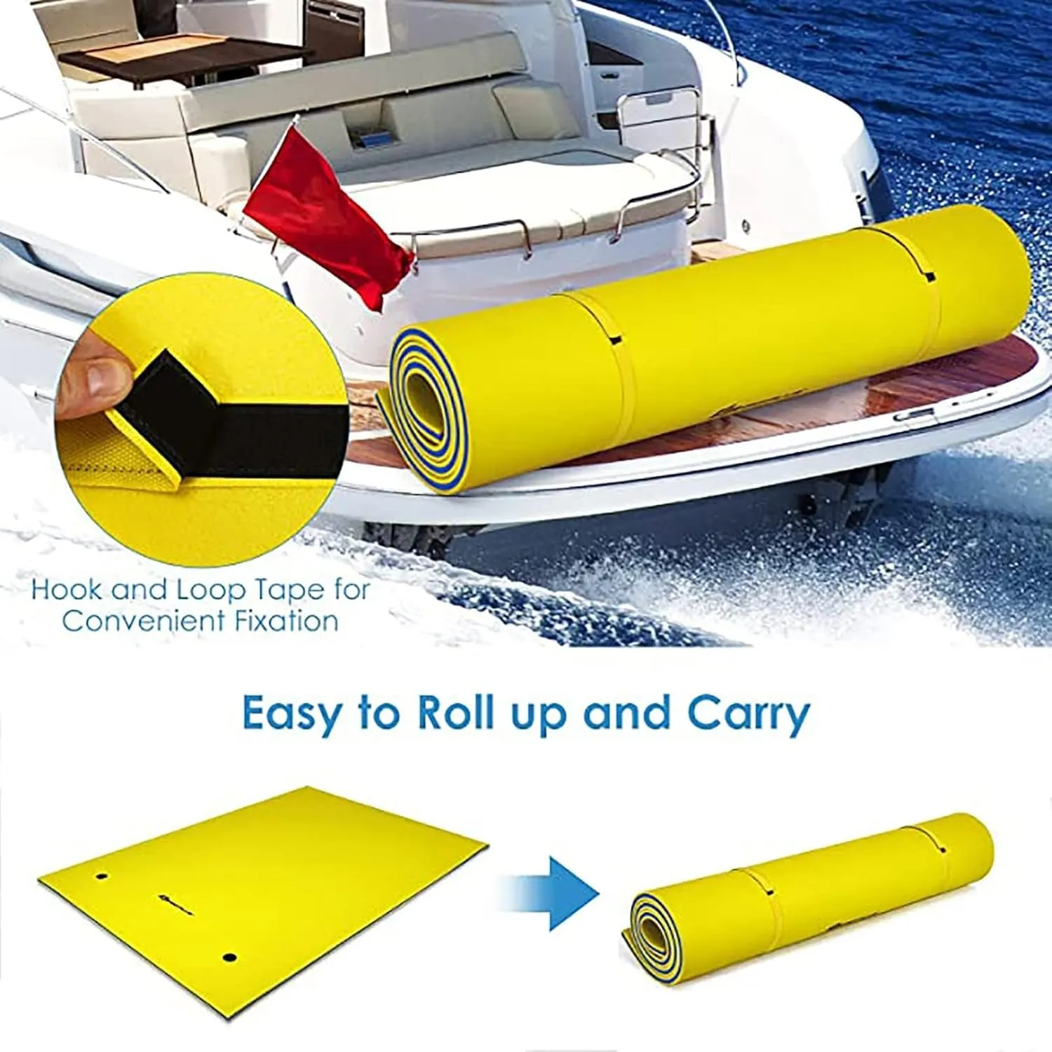 Floating Water Mat, Lily Pad Floating Mat, 3-Layer Foam Water Floating Pad for Water Recreation and Relaxing, Thick and Durable Water Activities Mat