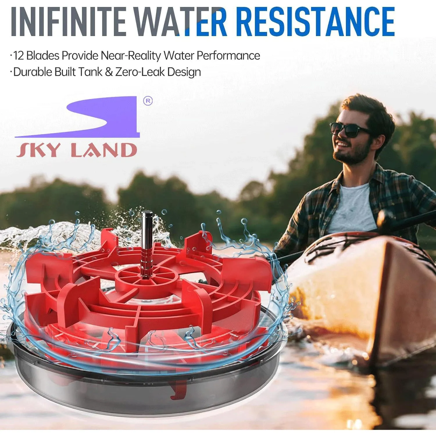 Foldable Water Rowing Machine for Home Use, 136Kg Weight Capacity ‎GM-8147 Bluetooth Function and iPad Holder