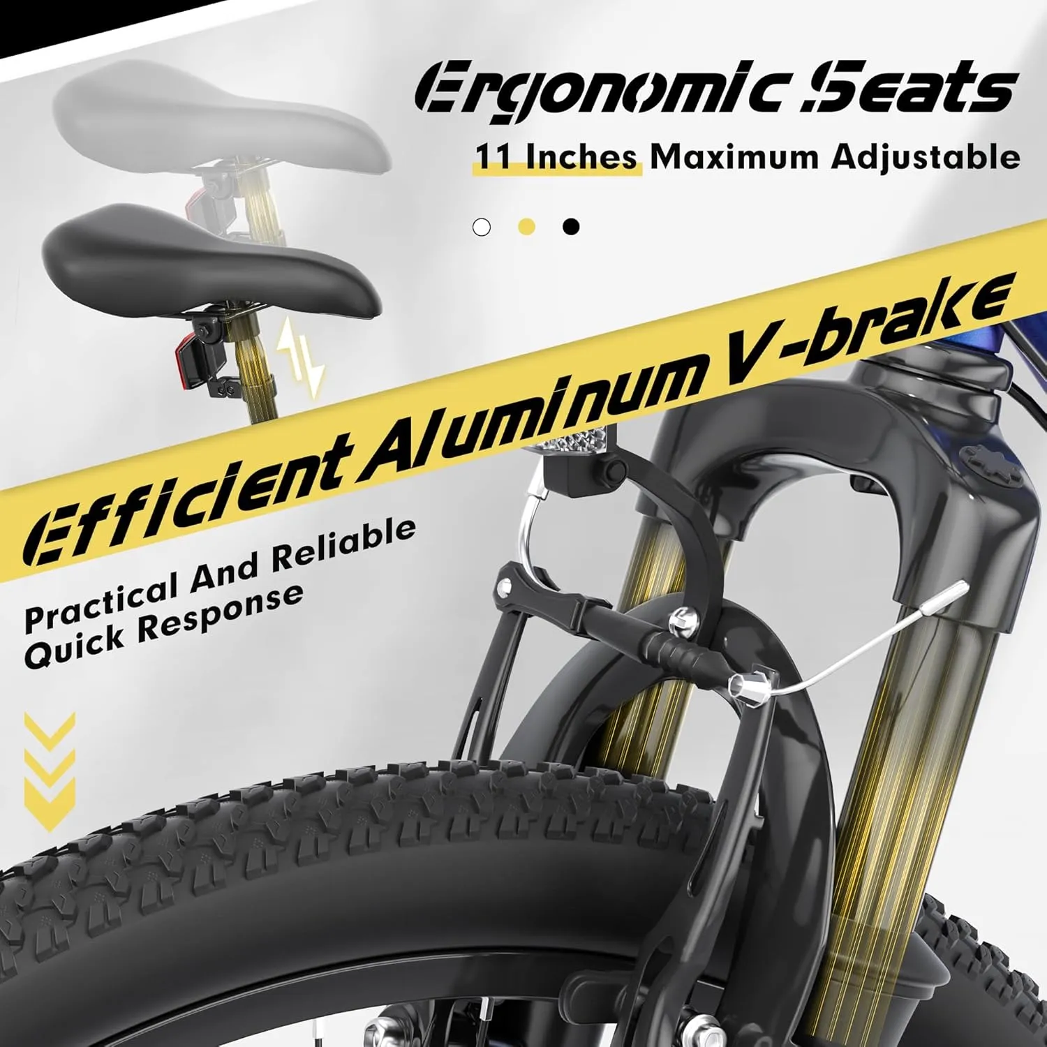Hardtail Mountian Bikes with 7/21 Speeds Drivetrain, 26 Inch Wheel Mountian Bicycles with Front Suspension, Widened Frame Commuting Bikes with V/Dual Disc Brakes