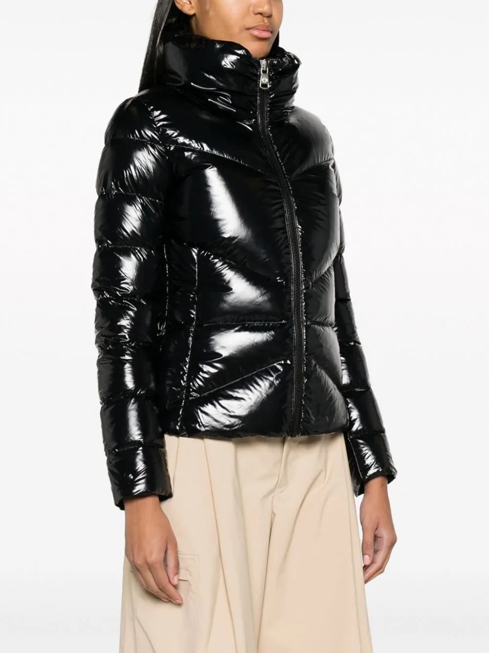 high-neck padded jacket