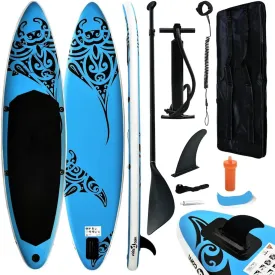 Inflatable Stand Up Paddleboard Set for Stability and Fun, Lightweight Design for Easy Transport, Adults on The Water, Blue