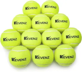 KEVENZ 12/24-Pack Standard Pressure Training Tennis Balls, Highly Elasticity, More Durable, Good for Beginner Training Ball