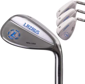 LAZRUS Premium Forged Golf Wedge Set for Men - 52, 56, 60 Degree Wedges   Milled Face for More Spin - Great Golf Gift