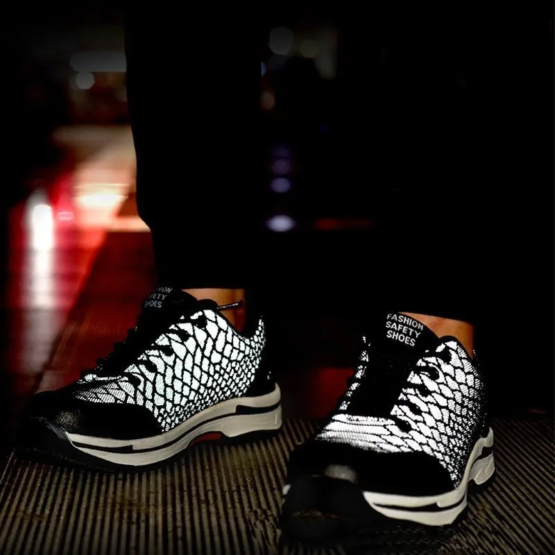 Men Casual Reflective Sneakers