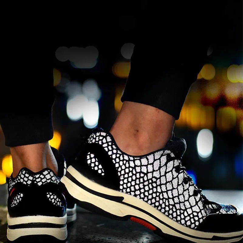 Men Casual Reflective Sneakers