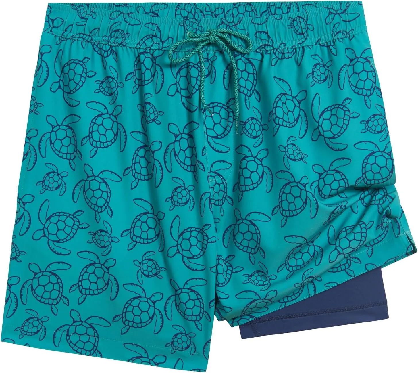 Mens Swim Trunks with Compression Liner Anti Chafing 7 inch Inseam Stretch Quick Dry Swim Shorts with Phone Pocket