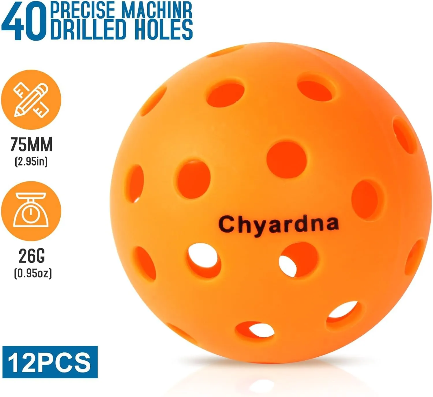 Outdoor Pickleball Balls |Meet USAPA Official Requirement | Perfectly Balanced,Durable