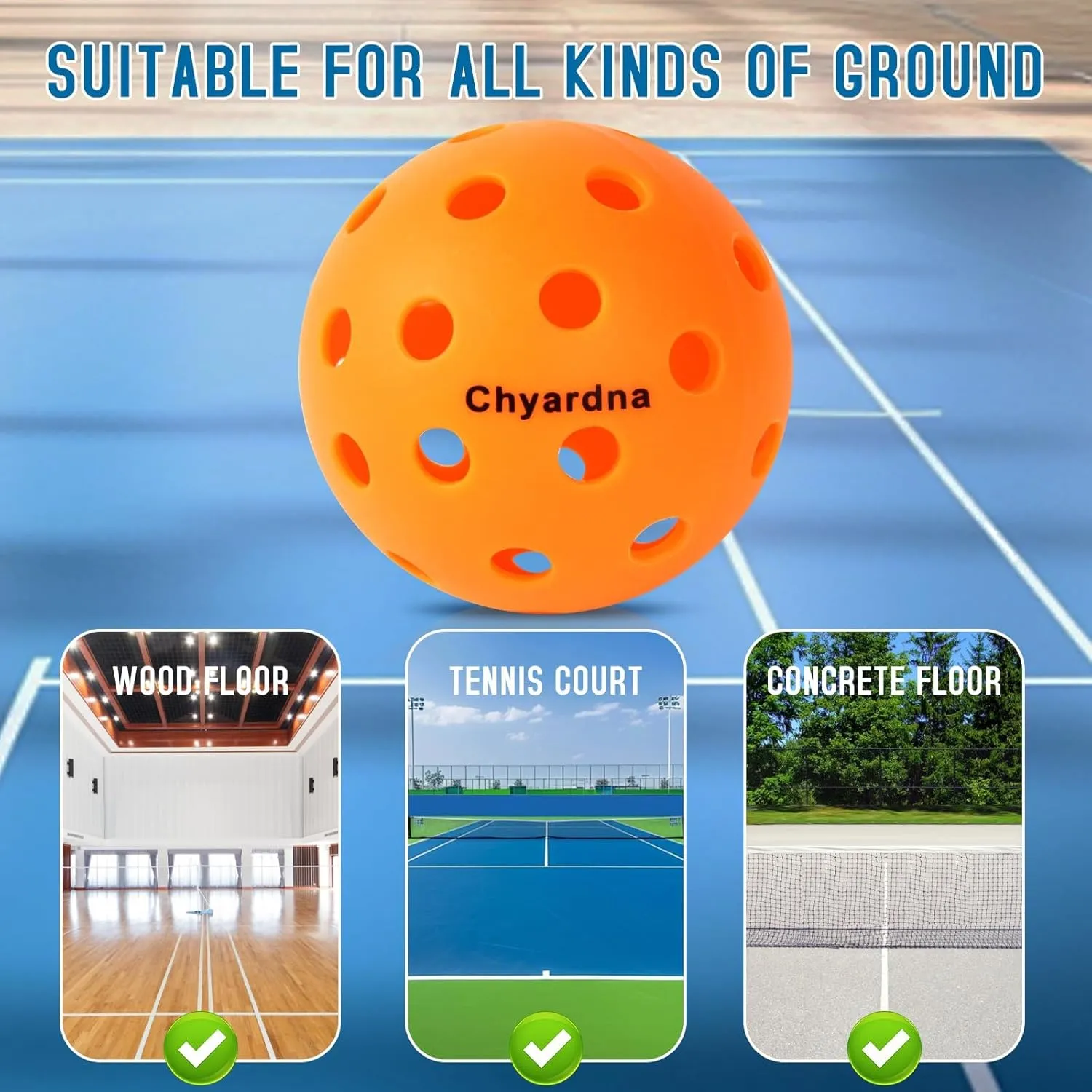 Outdoor Pickleball Balls |Meet USAPA Official Requirement | Perfectly Balanced,Durable