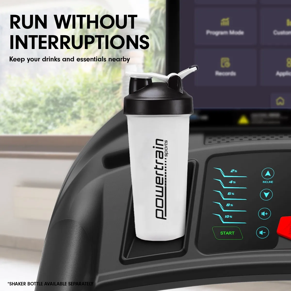 Powertrain V1100 Treadmill with Wifi Touch Screen and Incline