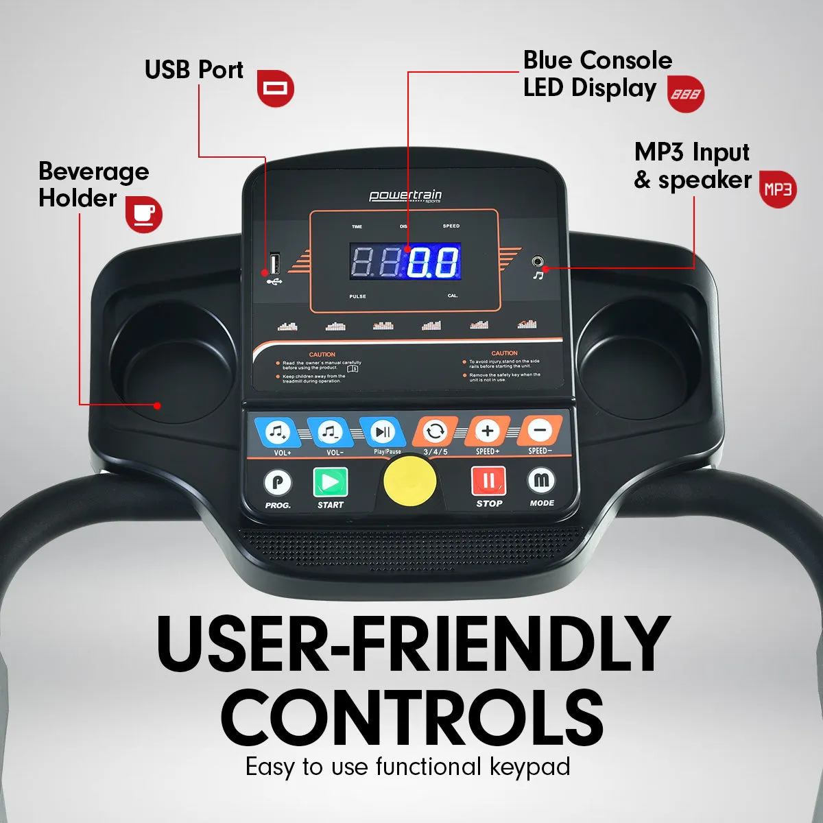 Powertrain V25 Foldable Treadmill