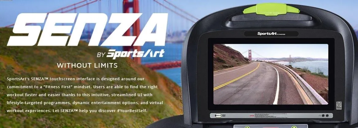 SportsArt E876 Status Senza Elliptical with 16" Touch Screen and 17" to 29" Adjustable Stride