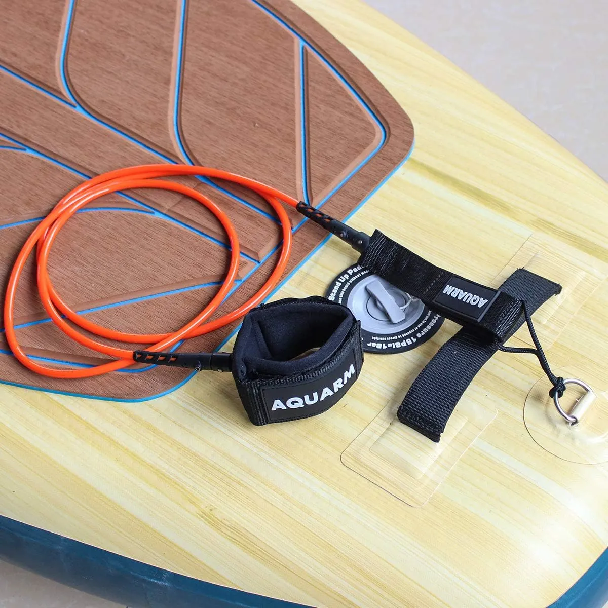 Surfboard Leash 6/7/8/9 Feet, Straight Leg Rope Premium SUP Leashes for Shortboard, Longboard, Paddleboard, Surf Boards, Surf Leash with Double Stainless Steel Swivels