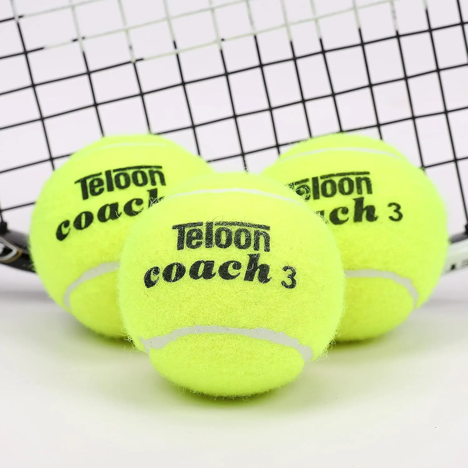 Teloon Pressure Training Tennis Balls-12 or 18 Count-Mesh Carry Bag?? Colors AvailablePressureless Training Exercise Tennis Balls for Beginners.