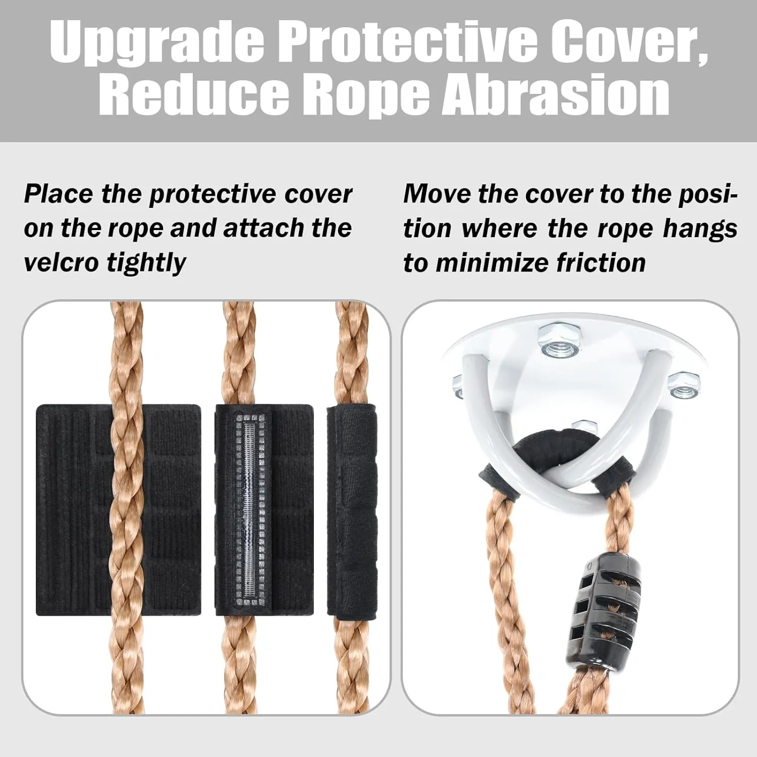 Tree Swing, Hammock Hangings Safer Nylon Rope, Tree Swing Hanging Strap Kit(Holds Up to 650 Lbs.) -Pack of 2Adjustable