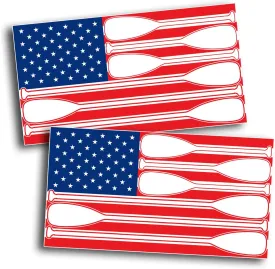 USA American Flag Decal Sticker SUP Paddle Board Canoe Kayak Yak Vinyl Graphic Boat Water Salt Ocean Lake