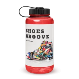 Wide Mouth Plastic Water Bottle (Shoes Groove Logo)
