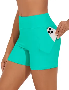 Women's Swim Shorts High Waisted Bathing Suit Bottoms UPF 50  Board Shorts Swimsuit Tankini Boy Shorts with Liner